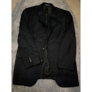 Brandini le Collezioni Men's 40R Black Blazer Jacket 2 Button Classic Fit Hechts